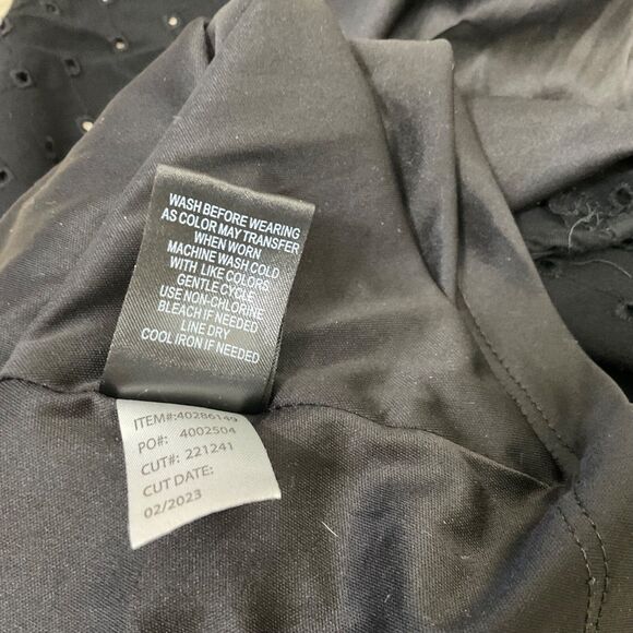 TORRID Sleeveless Eyelet V-Neck Women's Babydoll Blouse Top Size 3XL Black Fairy - Picture 13 of 13